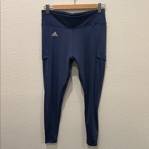 Adidas Tennis Leggings with side ball pockets Navy Size Medium